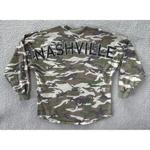 Spirit Jersey Nashville‎ Shirt Mens Large Camo Camoflauge Long Sleeve